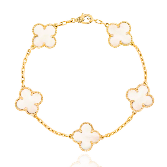 Lucky Clover Bracelet - White