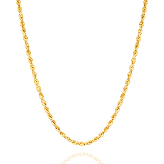 Unisex 18K Gold Rope Chain